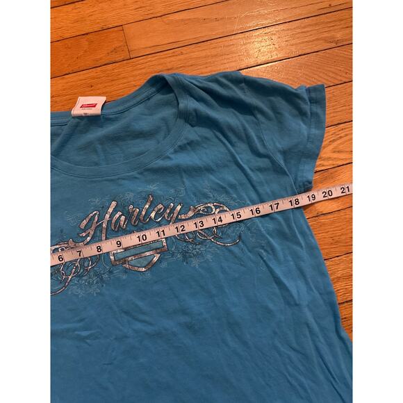 Harley-Davidson Women’s Blue Graphic T-Shirt Smith Brothers Johnson City TN L - Picture 4 of 5